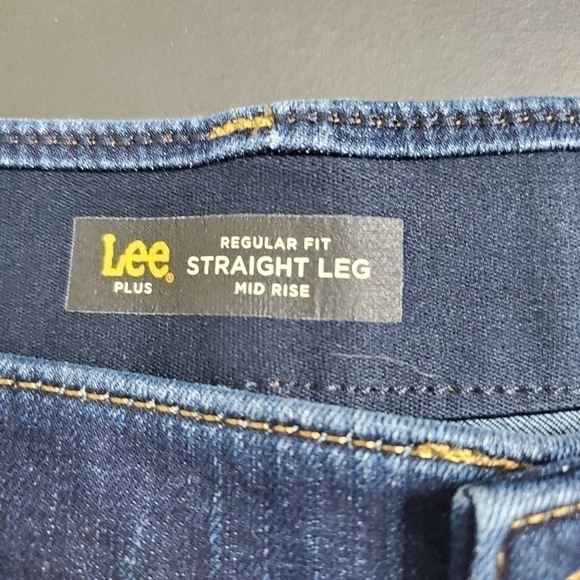 Lee Plus Pants Women's 32W Regular Fit Straight Mid Rise Jeans Flex Motion Pet… - Picture 12 of 16